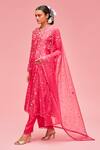 Nachiket Barve_Pink Floral Embroidered Anarkali Set_Online_at_Aza_Fashions