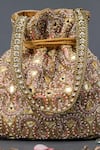 Shop_Eena_Gold Embroidery, Beads Embellished Potli Bag _Online_at_Aza_Fashions