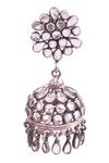Shop_Noor_Silver Plated Stones Studded Jhumkas_Online_at_Aza_Fashions