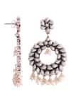 Buy_Noor_Silver Plated Pearl Studded Danglers _Online_at_Aza_Fashions