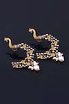 Noor_Gold Plated Pearls Drop Earrings _Online_at_Aza_Fashions