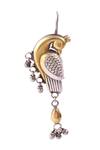 Buy_Noor_Silver Plated Peacock Motif Earrings _Online_at_Aza_Fashions