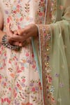 Shop_Tamanna Punjabi Kapoor_Peach Chanderi Kurta Gharara Set_Online_at_Aza_Fashions