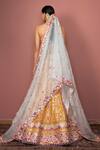 Shop_Tamanna Punjabi Kapoor_Orange Chanderi, Organza Lining Crepe Halter Bridal Lehenga Set _at_Aza_Fashions