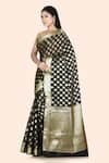 Nazaakat by Samara Singh_Black Banarasi Cotton Silk Saree_Online_at_Aza_Fashions