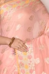 Buy_Samyukta Singhania_Peach Banarasi Cotton Silk Saree _Online_at_Aza_Fashions