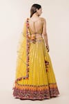 Shop_Nitika Gujral_Yellow Lehenga And Blouse Georgette Dupatta Tulle Embroidery Bridal Set _at_Aza_Fashions