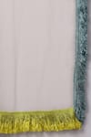 NUHH_White Kurta And Pant 100 % Polyester Slip 100% Cotton Printed Set  _at_Aza_Fashions