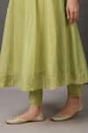 Shop_NUHH_Green Kurta And Pant 100% Polyester Dupatta Poly Embroidered Anarkali Set _Online_at_Aza_Fashions