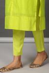 Nuhh_Green Inner 100% Cotton, Kurta Chanderi, Pant Modal Round Handwoven And Set _at_Aza_Fashions