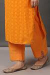 Shop_NUHH_Orange 100% Cotton Round Kurta And Pant Set _Online_at_Aza_Fashions