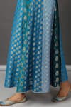 Shop_NUHH_Blue Viscose Georgette Paisley Motif Skirt _Online_at_Aza_Fashions