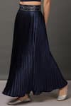 Nuhh_Blue Pleated Skirt_Online_at_Aza_Fashions