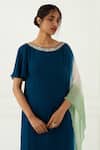 Buy Nidhika Shekhar Blue Georgette Boat Ombre Kaftan Online at Aza Fashions Buy_Nidhika Shekhar_Blue Georgette Boat Ombre Kaftan _Online_at_Aza_Fashions