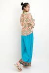 Shop_Nikasha_Blue Waves Silk Motif Palazzo _at_Aza_Fashions