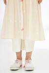 Nikasha_Cream Jamdani Cotton And Hand Stitched Polka Dots Tunic _at_Aza_Fashions