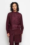Buy Amaare Maroon Wool Bend Embroidered Bundi And Kurta Set at Aza Fashions Buy_Amaare_Maroon Wool Bend Embroidered Bundi And Kurta Set _at_Aza_Fashions