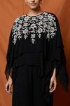 Buy_Namrata Joshipura_Black Georgette Embroidered Layered Jumpsuit_Online_at_Aza_Fashions