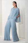 Shop_Namrata Joshipura_Blue Georgette Sequin Embellished Jumpsuit_at_Aza_Fashions
