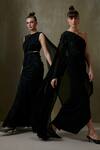 Buy_Namrata Joshipura_Black Jersey Trinity Draped Gown_Online_at_Aza_Fashions