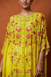 Shop_Namrata Joshipura_Yellow Crepe Asymmetric Printed Tunic_Online_at_Aza_Fashions