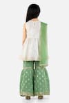 Shop_Fairies Forever_Green Cotton Chanderi Embroidered Gota Patti Gharara Set  _at_Aza_Fashions