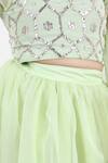 Shop_Fairies Forever_Green Organza Embroidered Gota Patti Choli Lehenga Set _Online_at_Aza_Fashions