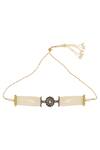 Shop_The Alchemy Studio_White Uncut Diamond Beaded Choker _at_Aza_Fashions