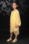 Buy_Nikasha_Yellow Printed Kaftan Dress For Girls_Online_at_Aza_Fashions