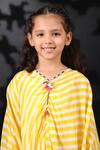 Shop_Nikasha_Yellow Printed Kaftan Dress For Girls_Online_at_Aza_Fashions