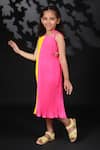 Buy_Nikasha_Pink Georgette Tassels Pleated Dress _Online_at_Aza_Fashions
