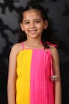 Shop_Nikasha_Pink Georgette Tassels Pleated Dress _Online_at_Aza_Fashions