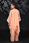 Shop_Nikasha_Peach Georgette Embroidery Tunic With Pants _at_Aza_Fashions
