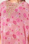 Shop_Namrata Lakhotia_Pink Crepe Embroidery Round Printed Kurta And Palazzo Set  _at_Aza_Fashions