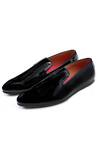 Buy_Kora By Nilesh Mitesh_Black Plain Handcrafted Loafers _at_Aza_Fashions