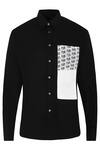 Shop_Noonoo_Black 100% Giza Cotton Printed Shirt _Online_at_Aza_Fashions