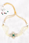 Shop_Nepra by Neha Goel_Kundan Embellished Choker Necklace_at_Aza_Fashions