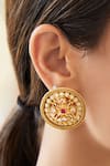 Buy_Anita Dongre_Gold Plated Crystal Aashi Studded Earrings_at_Aza_Fashions