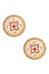 Shop_Anita Dongre_Gold Plated Crystal Aashi Studded Earrings_at_Aza_Fashions