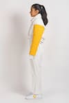 Buy_NoughtOne_White Polyester Oversize Collar Colorblock Jacket  _Online_at_Aza_Fashions