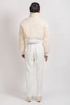 Shop_NoughtOne_White Polyester High Neck Quilted Puffer Oversize Jacket  _at_Aza_Fashions