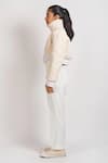 Buy_NoughtOne_White Polyester High Neck Quilted Puffer Oversize Jacket  _Online_at_Aza_Fashions