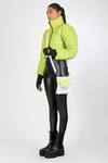 NoughtOne_Green Polyester High Neck Quilted Puffer Oversize Jacket  _Online_at_Aza_Fashions