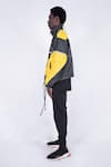 NoughtOne_Black Nylon Colorblock Oversize Jacket  _Online_at_Aza_Fashions