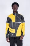 Buy_NoughtOne_Black Nylon Colorblock Oversize Jacket  _at_Aza_Fashions