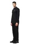 Buy_Noonoo_Black 100% Giza Cotton Embroidered Shirt _Online_at_Aza_Fashions