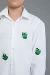 Noonoo_White Embroidery Shirt _at_Aza_Fashions