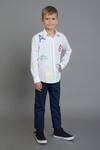 Noonoo_White Embroidered Shirt _Online_at_Aza_Fashions