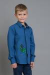 Shop_Noonoo_Blue Embroidered Shirt _Online_at_Aza_Fashions