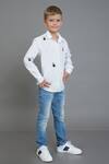 Noonoo_White Embroidered Shirt For Boys_Online_at_Aza_Fashions
